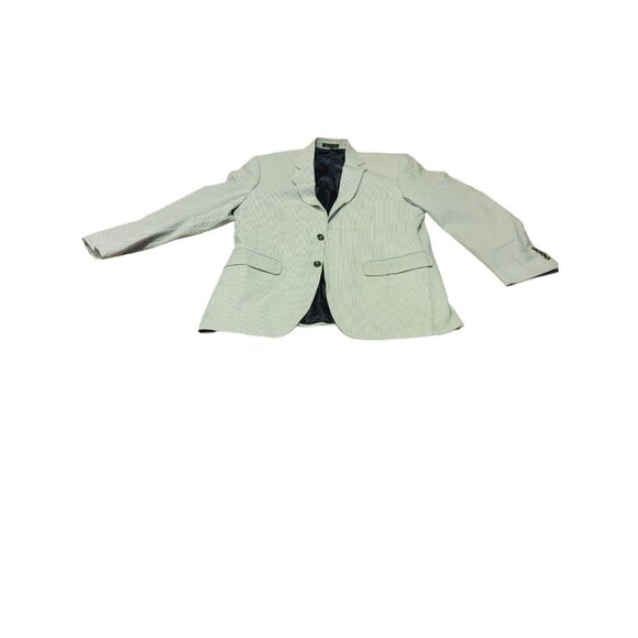 Mens navy blue LINEA UOMO blazer 2 pieces sport suit coat wool two 34W 30L - Picture 13 of 16